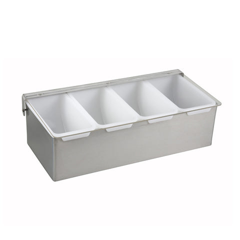 CDP-4 Winco 4-Compartment Stainless Steel Condiment Dispenser