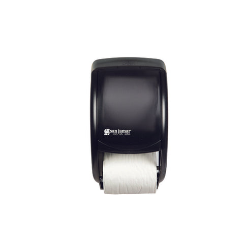 R3500TBK San Jamar Black Pearl Duett Classic Single Roll Toilet Tissue Dispenser