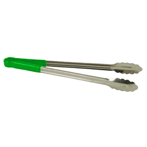 SLTG810G Thunder Group 10" Stainless Steel Tong With Non-Slip Green Handle