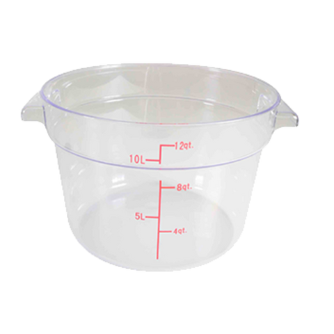 PLRFT312PC Thunder Group 12 Qt. Clear Round Food Storage Container