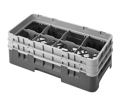 8HS434167 Cambro With (2) Soft Gray Extenders, Camrack Glass Rack - Each