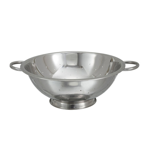 COD-8 Winco 8 Qt. Stainless Steel Colander w/ Base & Handles