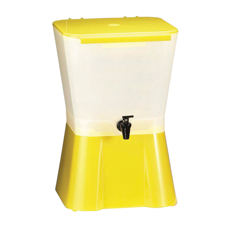 955 Tablecraft 5 Gallon Yellow Beverage/Juice Dispenser