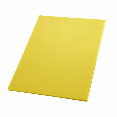 CBYL-1218 Winco 12" x 18" x 1/2" Yellow Polyethylene Cutting Board