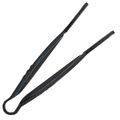 PLFTG009BK Thunder Group 9" Black Polyethylene Flat Grip Serving Tong-Thunder Group