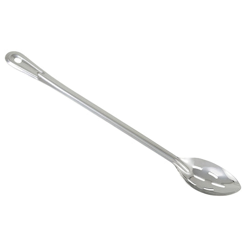 BSSN-18 WincoBasting Spoon, 18" long, slotted, one-piece, stainless steel, Prime, NSF