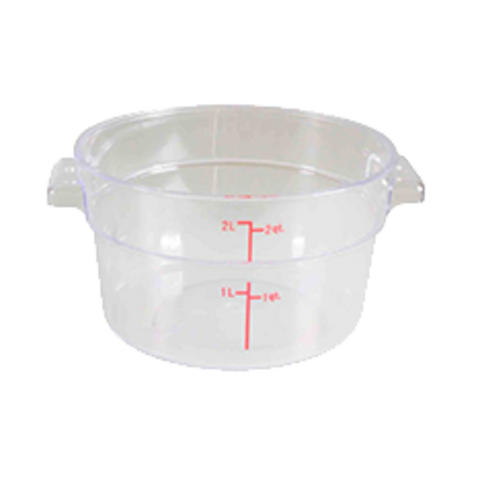 PLRFT302PC Thunder Group 2 Qt. Clear Round Food Storage Container