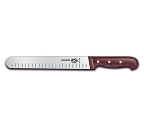 7.6059.10  Victorinox 10" Wide Granton Edge Slicing/Carving Knife w/ Rosewood Handle