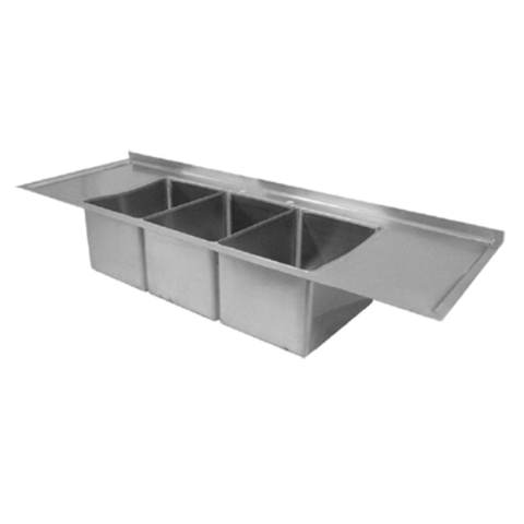 SH12143DWN GSW Three Compartment, Sink - Each-GSW USA