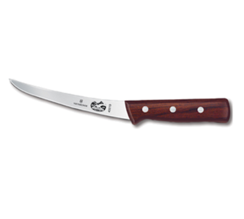 5.6616.15-X1  Victorinox 6" Narrow Flexible Curved Boning Knife w/ Rosewood Handle