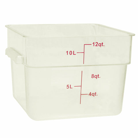 PLSFT012PP Thunder Group 12 Qt. White Square Food Storage Container