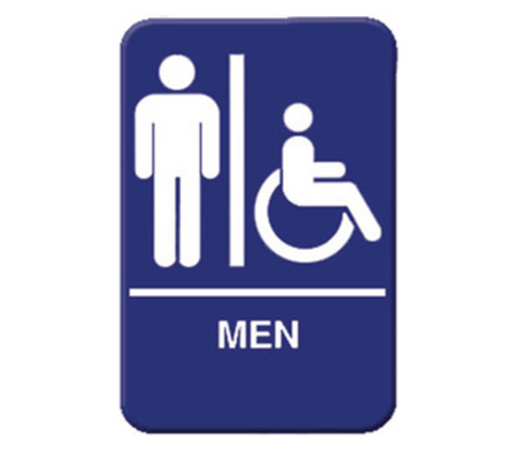 PLIS6914BL Thunder Group 6" x 9" Men/Accessible Sign