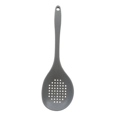 H3903Gy Tablecraft Spoon, 13-1/2\" Perforated,, Silicone, Gray,