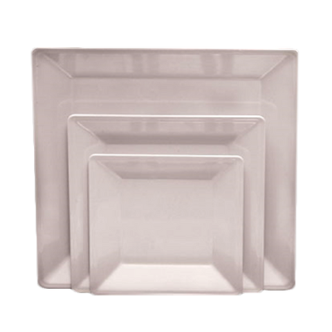 PS3208W Thunder Group Passion White 8-1/4" Square Melamine Plate