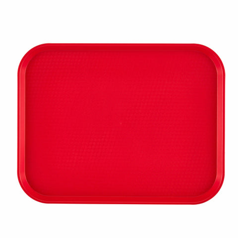 1014FF163 Cambro 10-7/16" x 13-9/16" Red Fast Food Tray
