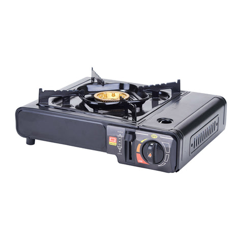 PGS-1K Winco Black Portable Gas Cooker w/ Brass Burner & Case