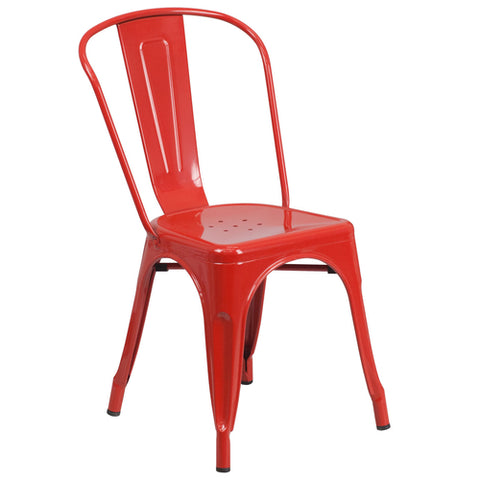 CH-31230-RED-GG Flash Furniture Red Metal Chair