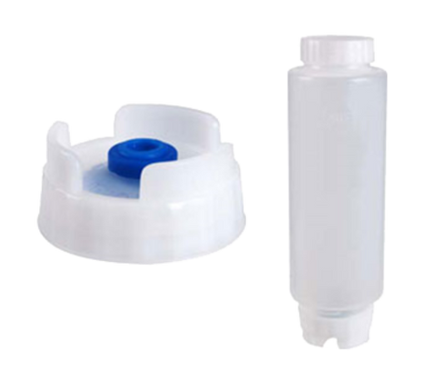 280-1806 FMP 16 Oz. Multi-Purpose Squeeze Bottle w/ Dispensing Cap & Blue Valve