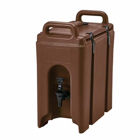 250LCD131 Cambro 2-1/2 Gallon Camtainer Dark Brown Beverage Carrier
