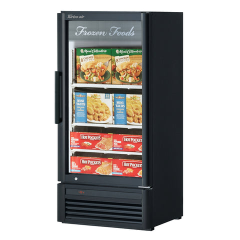 TGF-10SD-N Turbo Air 26" Black 1-Section Display Freezer w/ Swing Door