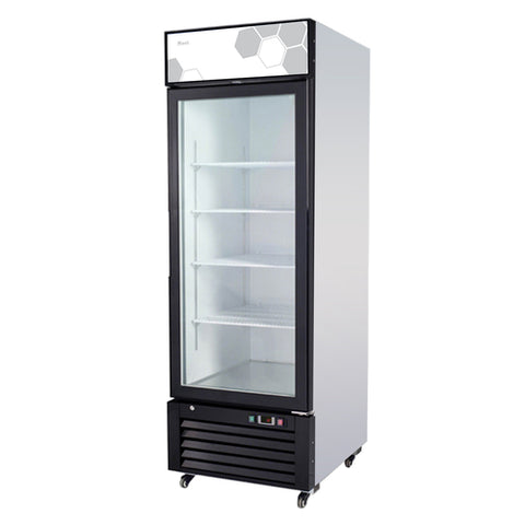 C-23FM-HC Migali 27" White 1-Section Glass Door Freezer Merchandiser w/ Swing Door