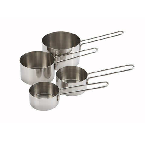 MCP-4P Winco 4-Piece Stainless Steel Measuring Cup Set