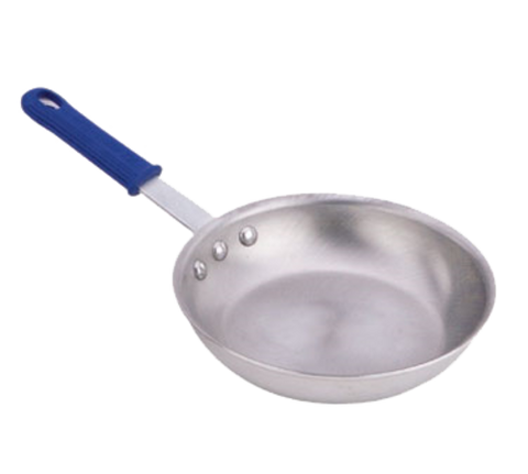 4008 Vollrath 8" Aluminum Frying Pan w/ Solid Blue Silicone Handle