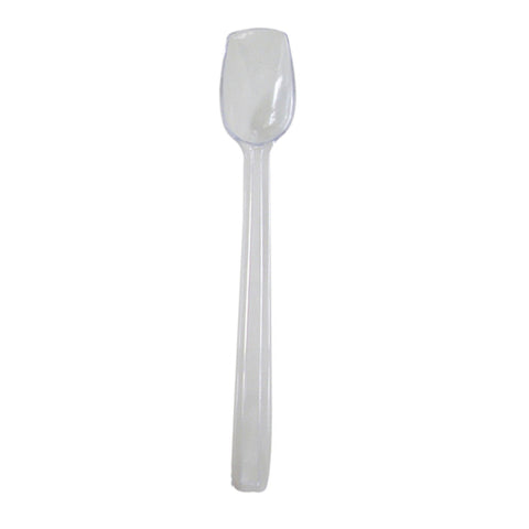 PLBS010CL Thunder Group 10" 3/4 Oz. Clear Polycarbonate Solid Buffet Spoon