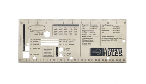 M33241 Mercer Two-Sided Culinary Ruler