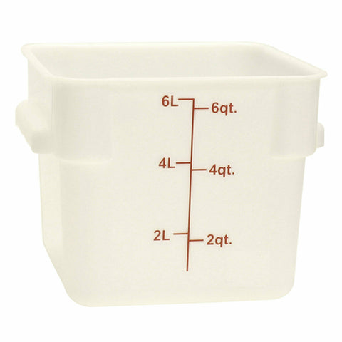 PLSFT006PP Thunder Group 6 Qt. White Square Food Storage Container
