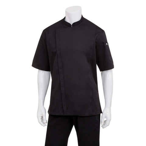 BCSZ009BLKS Chef Works Men's Single-Breasted Springfield Chef Coat