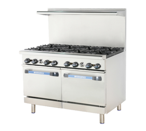 TAR-8 Turbo Air 48" 8-Burner Gas Range w/ (2) Ovens