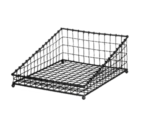 GM1519 Tablecraft 15" x 19-1/2" Grand Master Angled Square Metal Basket