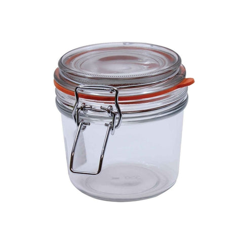 CJS12 TableCraft Products 4-pc Set: 12 oz / 350 mL Resealable Jar, for Condiments &amp; Canning