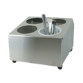 SLFC004 Thunder Group 4 Hole Stainless Steel Flatware Cylinder Holder-Thunder Group