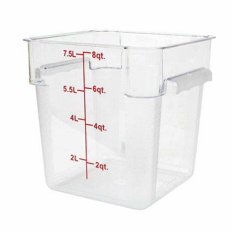 PLSFT008PC Thunder Group 8 Qt. Clear Square Food Storage Container
