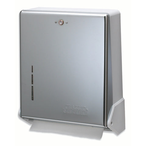 T1905XC San Jamar True Fold Chrome C-Fold/Multi-Fold Towel Dispenser