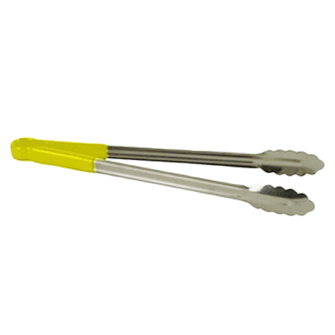 SLTG810Y Thunder Group 10" Stainless Steel Tong With Non-Slip Yellow Handle