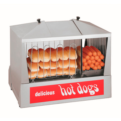 35SSC Star Side-By-Side Hot Dog Steamer/Bun Warmer, Hot Dog Steamer w/Juice Tray - Each