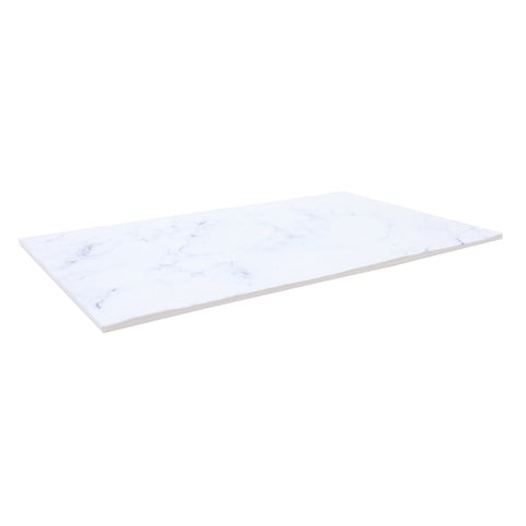 MG1WM TableCraft Products Rectangular Display Tray, Melamine, White Marble, 20.75 x 12.75&quot;