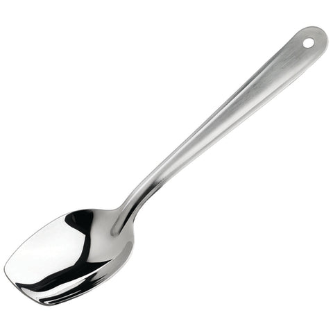 SPS-S10 Winco 10" Stainless Steel Slanted Solid Plating Spoon