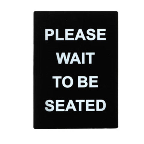 SGN-802 Winco "Please Wait To Be Seated" Stanchion Sign