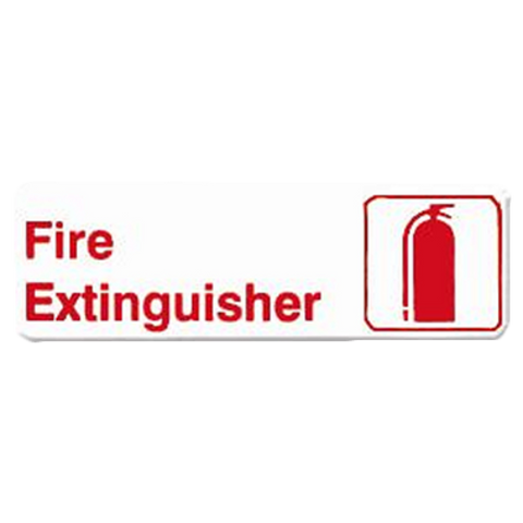 PLIS9316RD Thunder Group 9" x 3" Fire Extinguisher Information Sign