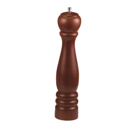 PM1912 Tablecraft 12-1/2" Mahogany Wood Pepper Mill