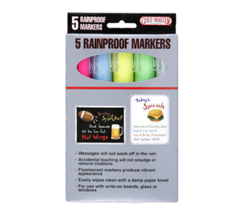 90032 Chef Master 5-Pack Rain Proof Markers