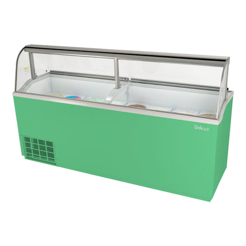 TIDC-91G Turbo Air 89" Green Ice Cream Dipping Cabinet