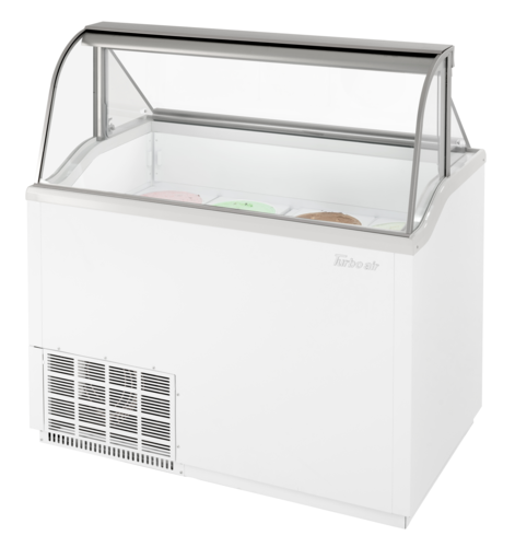 TIDC-47W-N Turbo Air 47" White Ice Cream Dipping Cabinet