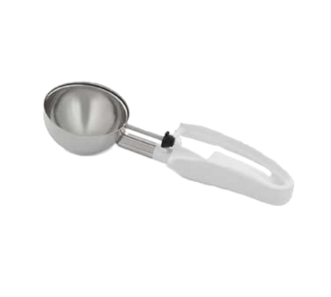 47390 Vollrath #6 (4.7 Oz.) White Squeeze Handle Disher