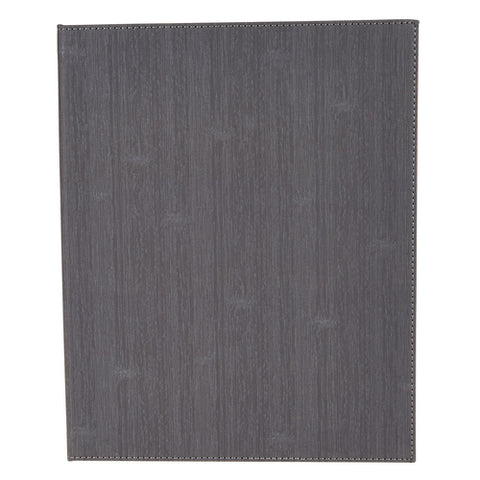 LMD-811GY Winco 8-1/2" x 11" Gray Leatherette Two Panel Menu Cover