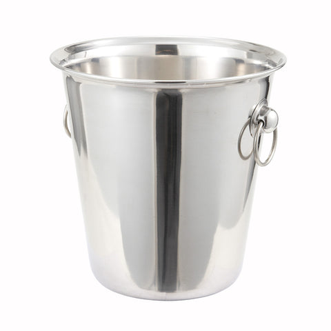 WB-4 Winco 7-1/2" x 8" 4 Qt. Stainless Steel Wine Bucket